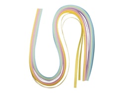 100 bandes de papier pastel - quilling - 50x0.6 cm