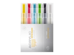 Pochette de 6 Markers Acrylic Extra-Fins 0.7mm - Montana
