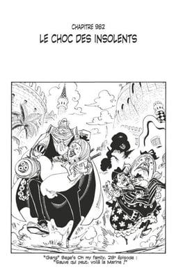 One Piece édition originale - Chapitre 982 - Le choc des insolents