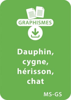 Graphismes et animaux - MS-GS : Dauphin, cygne, hérisson, chat - Un lot de 23 fiches à télécharger