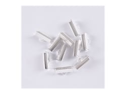 10 embouts pince-ruban de 15 mm  - Argent - Créalia
