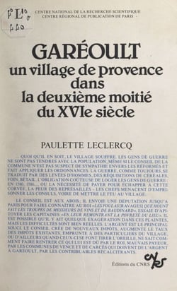 Garéoult - Un village de Provence dans la deuxième moitié du XVIe siècle
