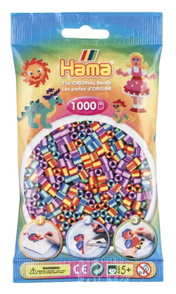 Sachet de perles Hama - 5 mm - bicolores rouge - 1000 perles