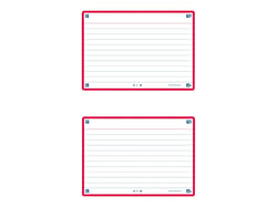 80 flashcards - 10,5 x 14,8 cm - Flash 2.0 Oxford - Ligné - cadre rouge