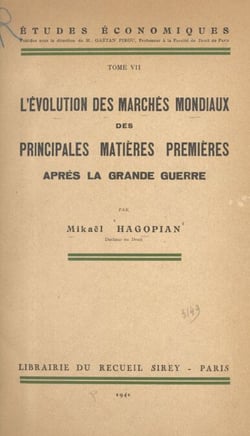 L'évolution des marchés mondiaux des principales matières premières après la Grande guerre