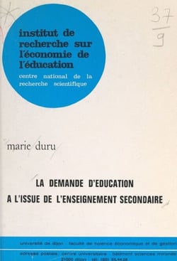 La demande d'éducation à l'issue de l'enseignement secondaire - Étude longitudinale d'une cohorte de candidats bacheliers