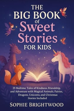 The Big Book of  Sweet Stories for Kids : 25 Bedtime Tales of  Kindness, Friendship, and Adventure  with Magical Animals, Fairies,  Dragons, Unicorns, and  Christmas Stories Included