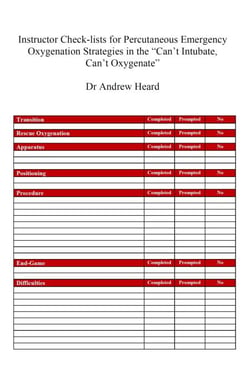 Instructor Check-lists for Percutaneous Emergency Oxygenation Strategies in the “Can’t Intubate, Can’t Oxygenate” Scenario - PEOS in the CICO Scenario, #1