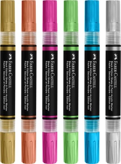 Lot de 6 marqueurs acryliques - Faber Castell - Métallique