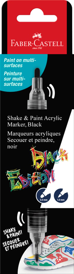 Marqueur acrylique - Faber Castell - Noir