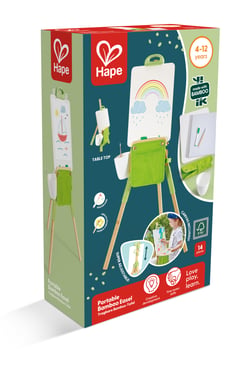 Chevalet à dessin portable pour enfant Hape - Bambou - Vert