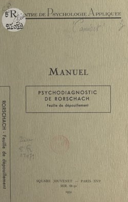 Psychodiagnostic de Rorschach - Feuille de dépouillement