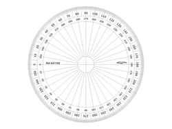 Rapporteur 360° degrés diamètre 10 cm
