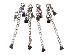4 fermoirs mousqueton de 10 mm - Bronze - Créalia