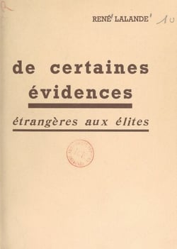 De certaines évidences étrangères aux élites