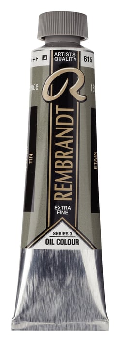 Peinture à l'huile Rembrandt en tube de 40 ml - Royal Talens - Extra-fine - Étain