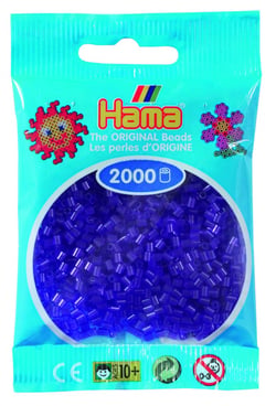 Sachet 2000 Mini perles Hama - violet transparent - 50124