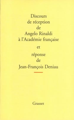 Discours de réception à l'Académie Française