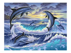 Peinture au numéro Oz International - Dauphin - 30 x 40 cm