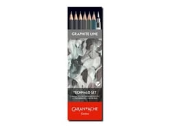 Boîte métal 7 pièces - Caran d'Ache - Technalo Graphite Line