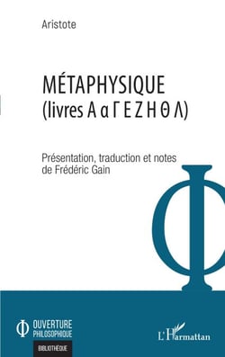 Métaphysique - Livres A a G E Z H T L
