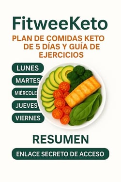 Fitweeketo Plan de Comiedas Keto de 5 dias y guia de ejercicios