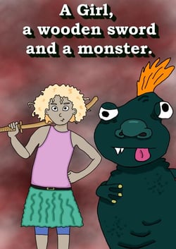 A Girl,  a Wooden Sword, and a Monster. - Stories with Rebecca, #2
