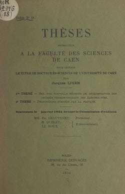Sur une nouvelle méthode de détermination des courbes tension-courant des électrolytes - Suivi de Propositions données par la Faculté : la corrosion des métaux