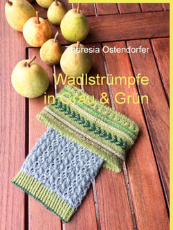 Wadlstrümpfe in Grau &amp; Grün