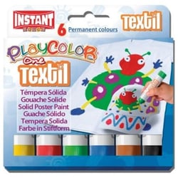 BOITE 6 STICKS GOUACHE SOLIDE TEXTIL ONE