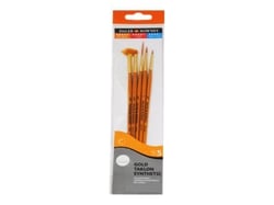 Set 5 pinceaux poils synthétiques Taklon Doré 1