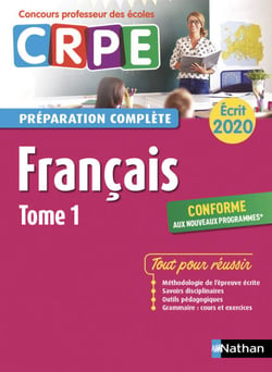 Français - Epreuve écrite 2020 - Tome 1 (CRPE) - (EFL3) - 2019 - Format : ePub 3