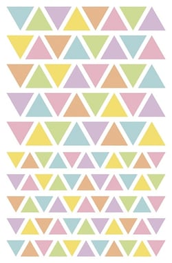 Gommettes colorées triangles  - Initial