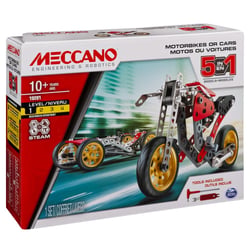 Voiture et moto - 5 modèles - Meccano