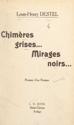 Chimères grises... mirages noirs... - Roman d'un roman