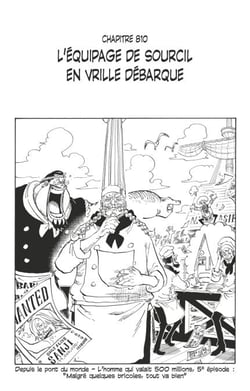 One Piece édition originale - Chapitre 810 - L'équipage de sourcil en vrille débarque