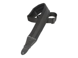 Sangle guitare noire en néoprène