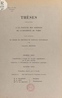 Contribution à l'étude des facultés anabolisantes de la ratte gravide. Caractères et déterminisme de l'anabolisme protéique - Thèse présentée à la Faculté des sciences de l'Université de Paris pour obtenir le grade de Docteur ès sciences naturelles. Su...