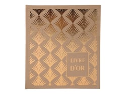 Livre d'or -21 x 19 cm - tranche or / palmyre
