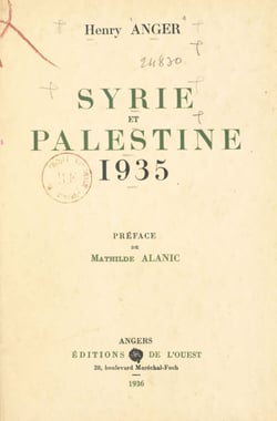 Syrie et Palestine - 1935
