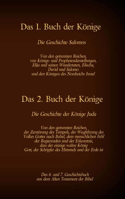 Das 6. und 7. Geschichtsbuch aus dem Alten Testament der Bibel - Das 1. Buch der Könige - Das 2. Buch der Könige