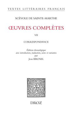 Œuvres complètes. T. VII - Correspondance