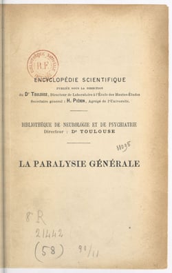 La paralysie générale
