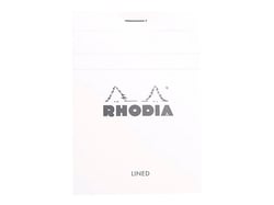 Bloc-notes Rhodia - Blanc - 8,5 x 12 cm - N°12 - 160 pages petits carreaux