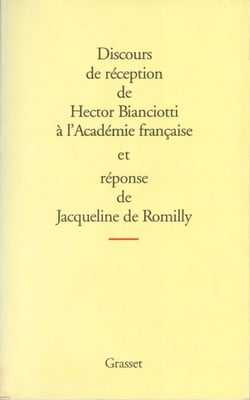 Discours de reception à l'académie française