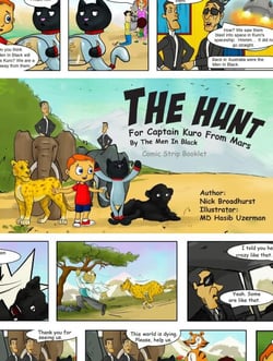The Hunt For Captain Kuro From Mars By The Men In Black Comic Strip Booklet - Captain Kuro From Mars Comic Strip Booklets English, #7