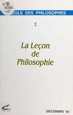 La leçon de philosophie (2) - Décembre 92