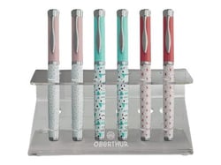 1 stylo plume - Bleu - Luléa - Plume moyenne - Oberthur - Décors assortis