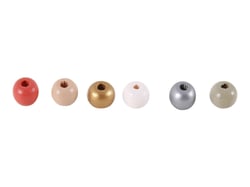 100 perles de bois rondes 8 mm Créalia - Rose