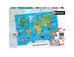 Puzzle 100 pièces - Carte du monde des monuments